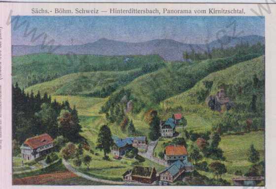  - Křinice (Kirnitzschtal), partie, kolorovaná