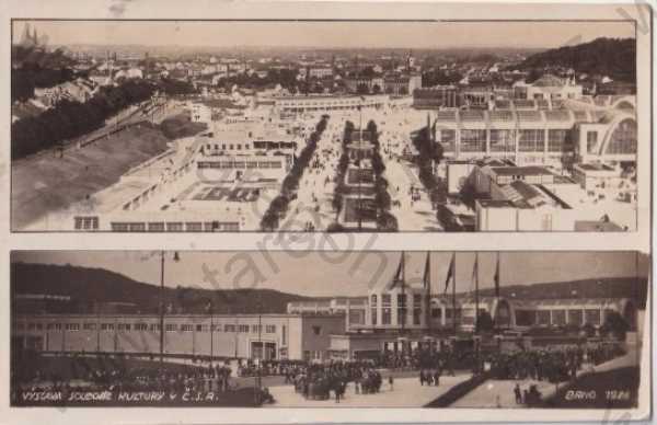  - Státní jubilejní výstava soudobé kultury v Č.S.r. - Brno 1928, Bromografia, více pohledů - na výstaviště