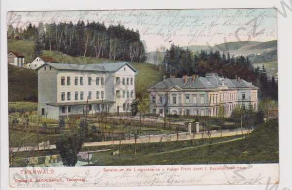  - Tanvald (Tannwald) - sanatorium, nemocnice, kolorovaná, DA