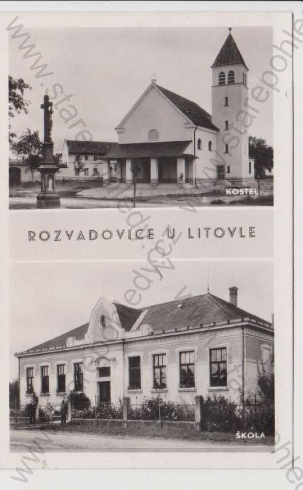  - Rozvadovice (Litovel) - kostel, škola