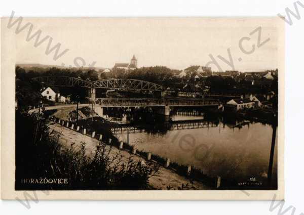  - Horažďovice Klatovy, částečný záběr města, most