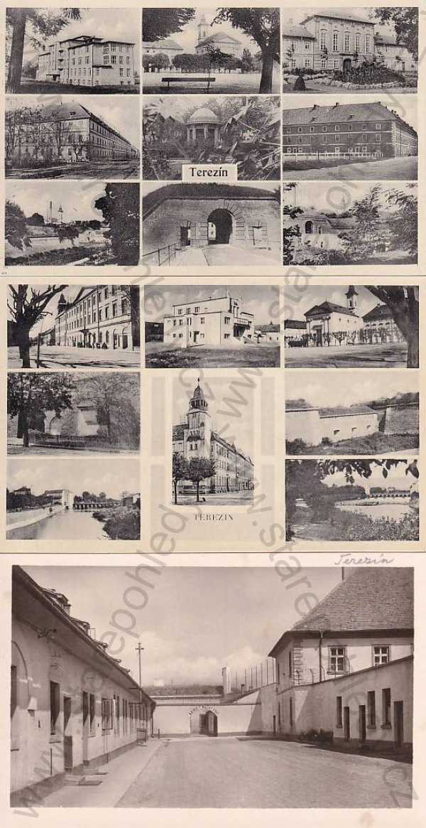  - 3x pohlednice: Terezín (Litoměřice - Leitmeritz), pevnost, památník