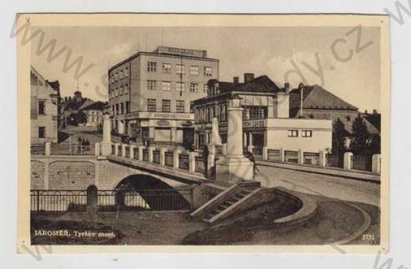  - Jaroměř (Náchod), Tyršův most, obchod, reklama