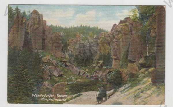  - Teplické skalní město (Wekelsdorfer Felsen) - Náchod, kolorovaná