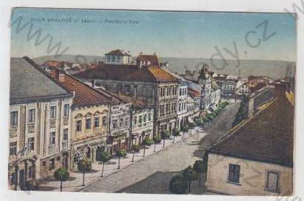  - Dvůr Králové nad Labem (Trutnov), pohled ulicí, Palackého třída, kolorovaná