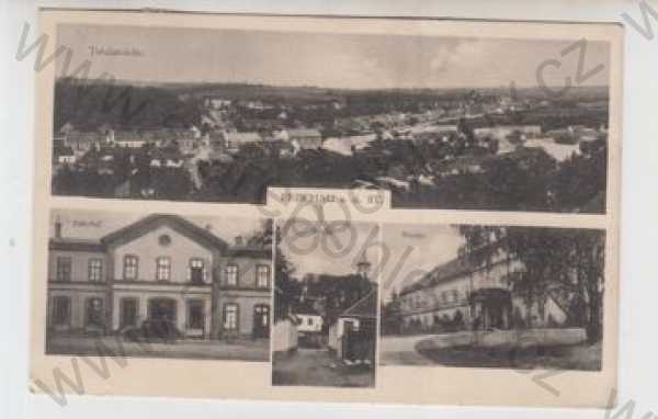  - Břežany (Frischau, dříve Frišava) - Znojmo, více záběrů, celkový pohled, nádraží, kostel, klášter