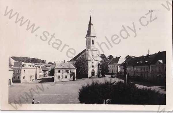  - Osečná, Liberec, náměstí, kostel