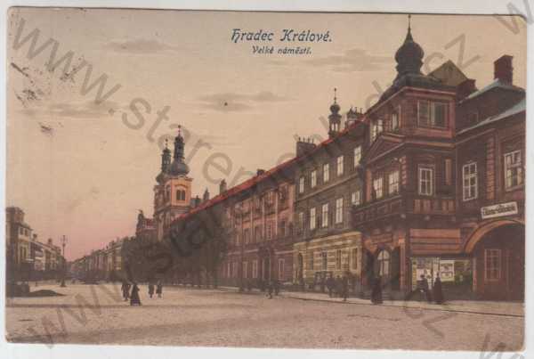  - Hradec Králové, náměstí, kolorovaná