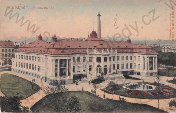  - Karlovy Vary, kolorovaná, Elisabethbad, Elisabetiny lázně