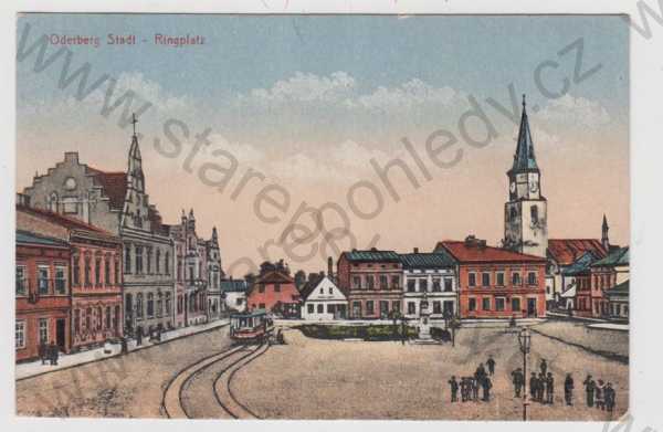  - Bohumín (Oderberg) - Karviná, náměstí, tramvaj, kolorovaná