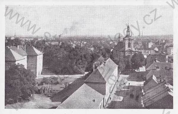  - Lovosice (Litoměřice - Leitmeritz), částečný záběr města, kostel
