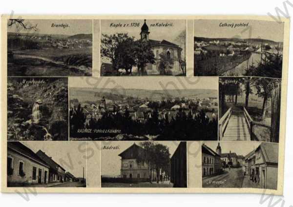  - Brandýs nad Labem, Praha-východ, více záběrů, celkový pohled, kaple, radnice, nádraží, pohled ulicí