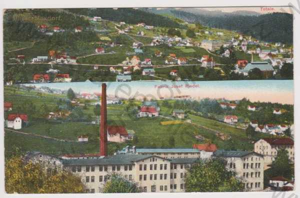  - Dolní Maxov - celkový pohled, továrna Riedel, kolorovaná