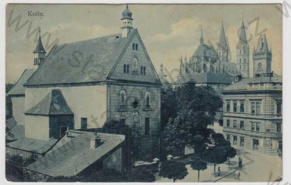  - Kolín, kostel, částečný záběr města