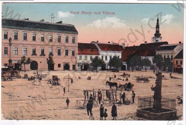  - Slovensko - Nové Mesto nad Váhom - náměstí, kolorovaná