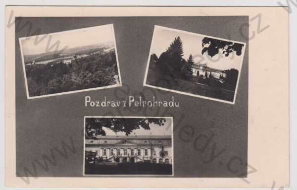  - Petrohrad (Louny), více záběrů, zámek, celkový pohled