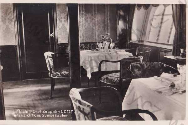  - Vzducholoď Graf Zeppelin interiér kabina jídelní sál