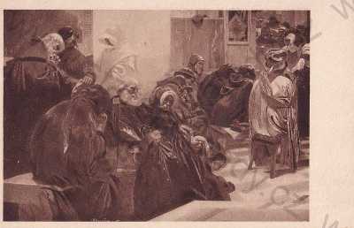  - Alfons Mucha Slovanská epopej Husovo kázání v kapli betlémské obraz