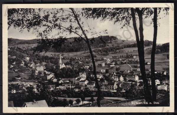  - Šumburk nad Desnou, část města Tanvald (Jablonec nad Nisou), částečný záběr města, pohled na město z výšky