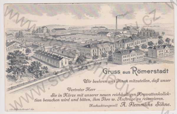  - Rýmařov - továrna A. Flemmichs Söhne, litografie, DA
