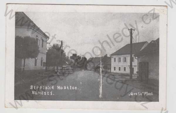  - Střelské Hoštice (Strakonice), náměstí, hostinec