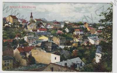  - Mladá Boleslav, částečný záběr města, kolorovaná