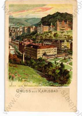  - Karlovy Vary, částečný záběr města, DA