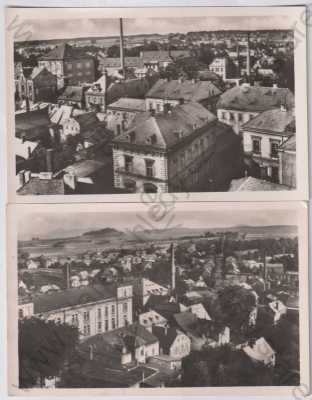  - 2x Rumburk (Děčín), částečný záběr města, pohled na město z výšky