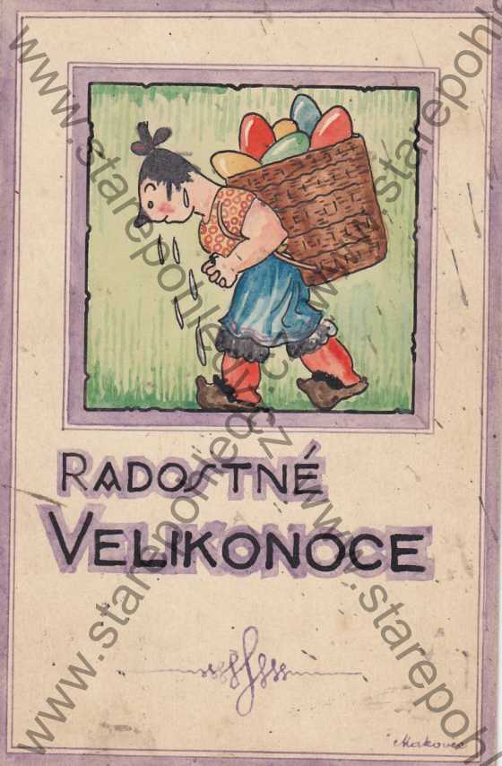  - Pepina Rejholcová - Radostné Velikonoce - ručně malováno, unikát !!!!!