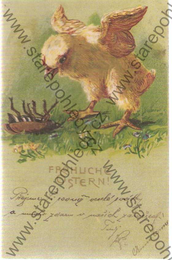  - Veselé Velikonoce, Fröhliche Ostern!, plastická karta, DA