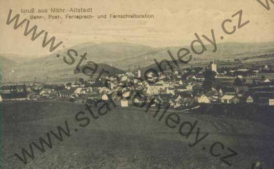  - Staré Město pod Sněžníkem, Mähr. Altstadt, Bahn - , Post, Fernsprech - und Fernschreibstation