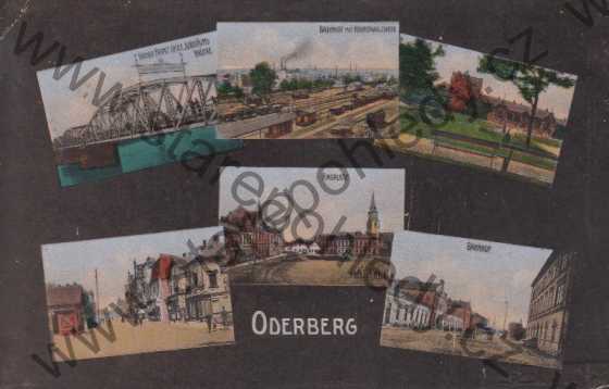  - Bohumín, Oderberg, Kaiser Franz Josef Jubiläums Brücke, Bahnhof mit Rohrenwalzwerk, Ringplatz, Bahnhof