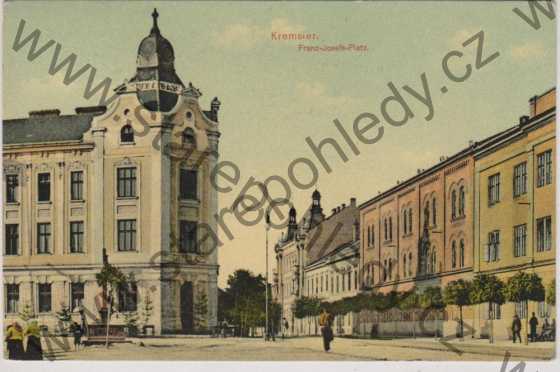  - Kroměříž, Náměstí Františka Josefa - Kremsier, Franz Josef Platz, barevná, kolorovaná