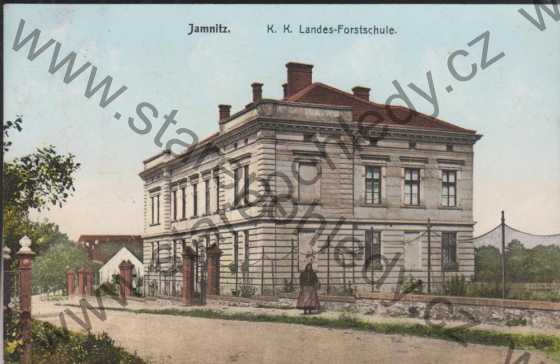  - Jemnice - Jamnitz, K. K. Landes - Forstschule, barevná