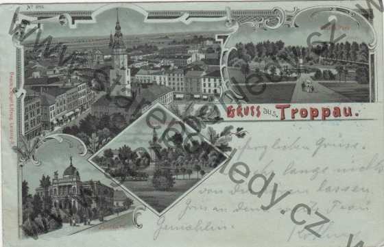  - Opava / Troppau - Museum, Kaiser Josef II., Josef´s Park, litografie, DA
