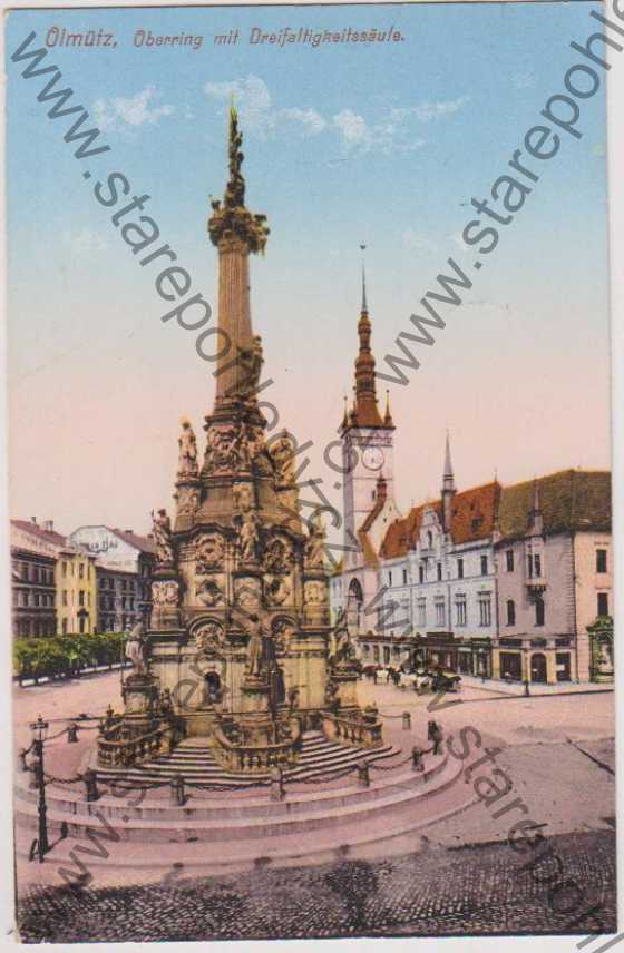  - Olomouc / Olmütz, Oberring mit Dreifaltigkeitssäule