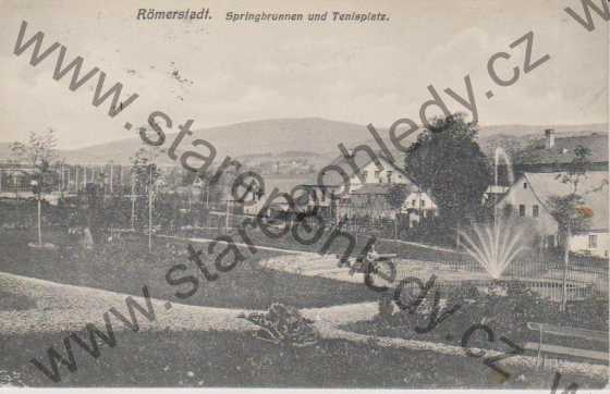  - Rýmařov / Römerstadt, Springbrunne und Tenisplatz