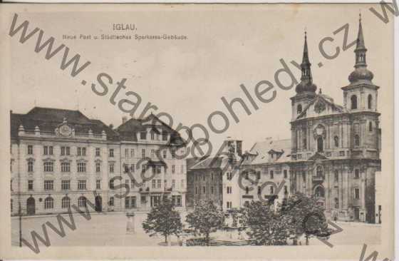  - Jihlava - Iglau, Neue post u. Städtisches - Gebäude