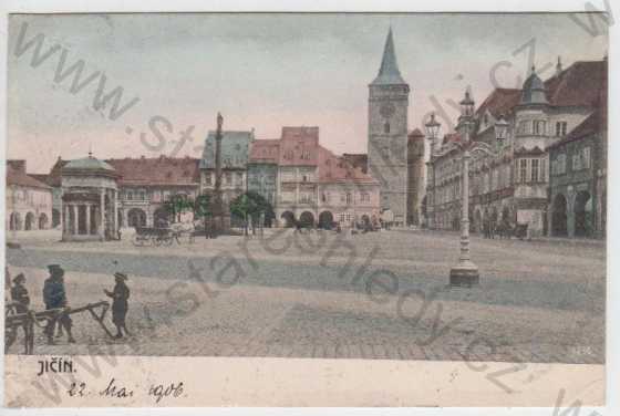  - Jičín, náměstí s kostelem, barevná