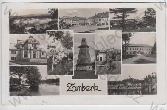  - Žamberk, pomník, náměstí, rybník, koupaliště, více záběrů