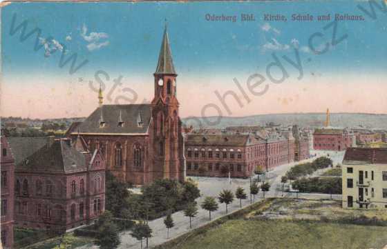 - Bohumín / Oderberg Bhf., Kirche, Schule und Rathaus