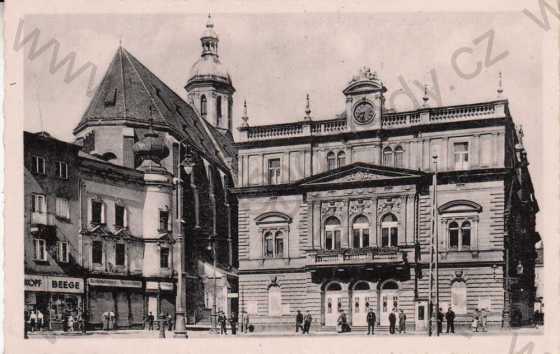  - Opava / Troppau, Stadttheater und Pfarrkirche