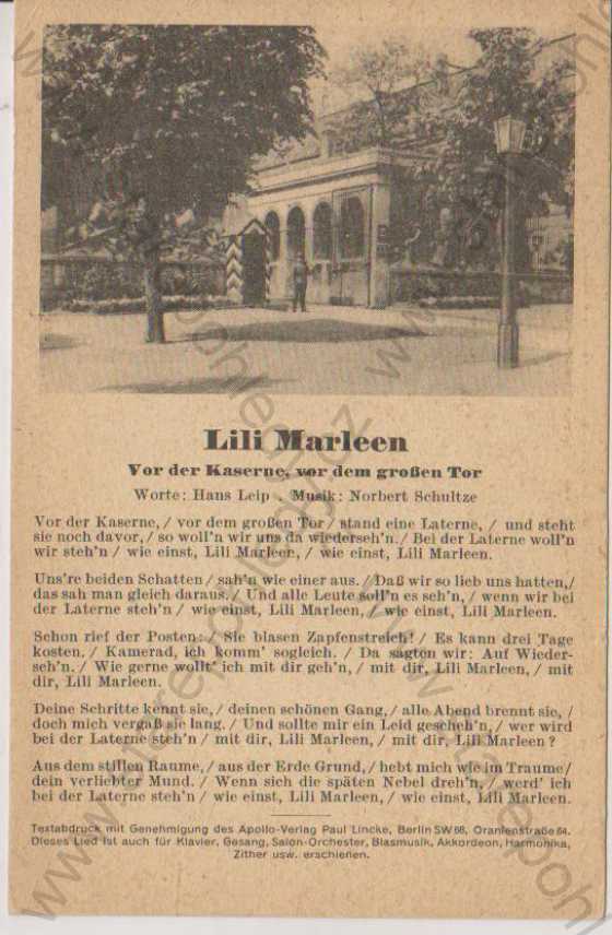  - Lili Marleen, Vorder Kaserne, vor dem grossen Tor