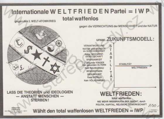  - Internationale Weltfrieden Partei = IWP, total waffenlos, Lass die Theorien und Ideologien - Anstatt menschen - Sterben!