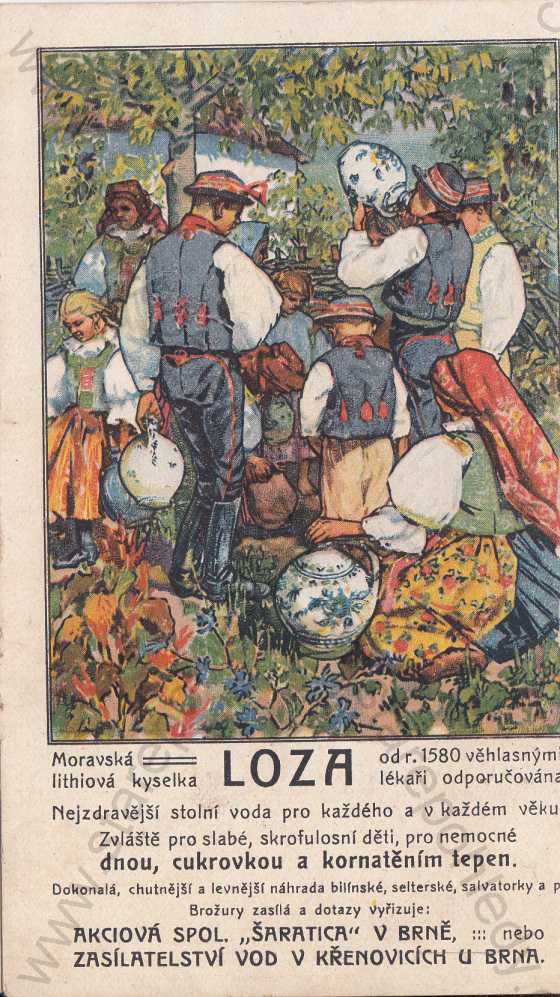  - Moravská lithiová kyselka LOZA od r. 1580 věhlasnými lékaři odporučovaná