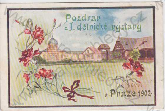  - I. dělnická výstava v Praze 1902, barevná, DA