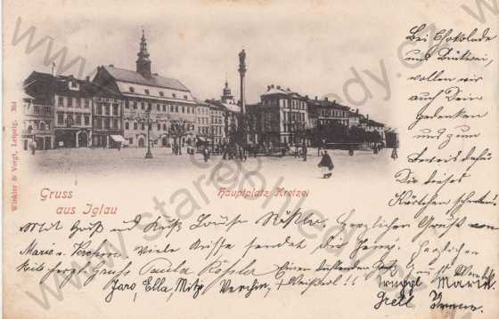  - Jihlava / Iglau, Hauptplatz Kretzel, černobílá
