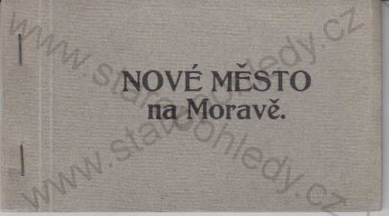  - Nové Město na Moravě - Celkový pohled, Sokolovna, Náměstí, Státní reálka, knížka 10 odtrhávacích pohlednic