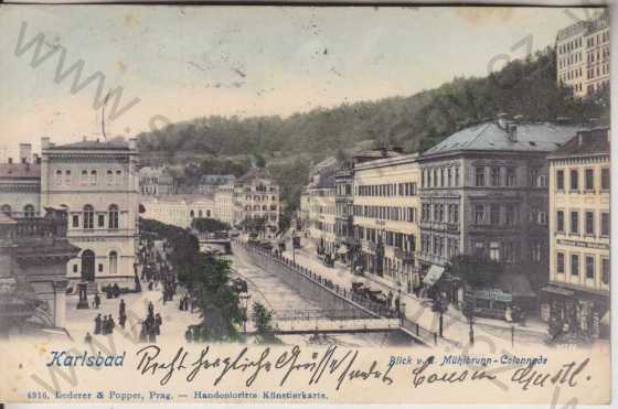  - Karlovy Vary / Karlsbad, Mühlbrunn - Colonnade, kolorovaná, DA