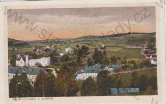  - Doubrava (Grün bei Asch in Böhmen), celkový pohled, barevná